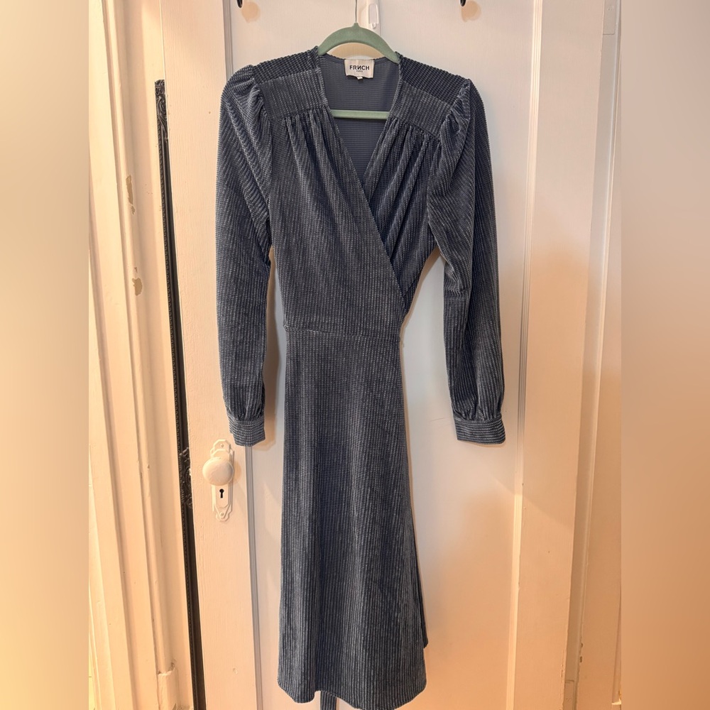 FRNCH Paris blue long sleeve dress